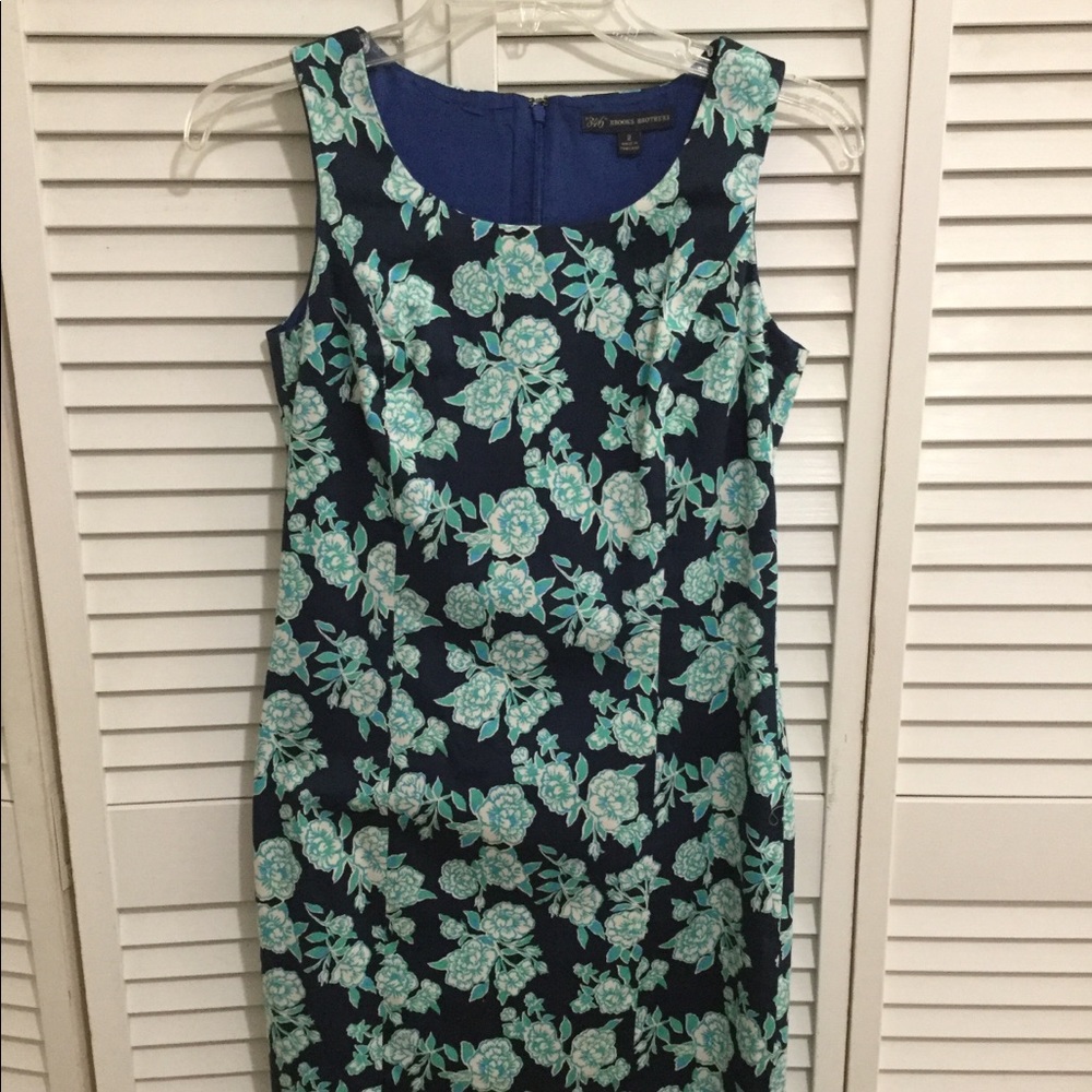 “346” Brooks Brothers blue floral Dress